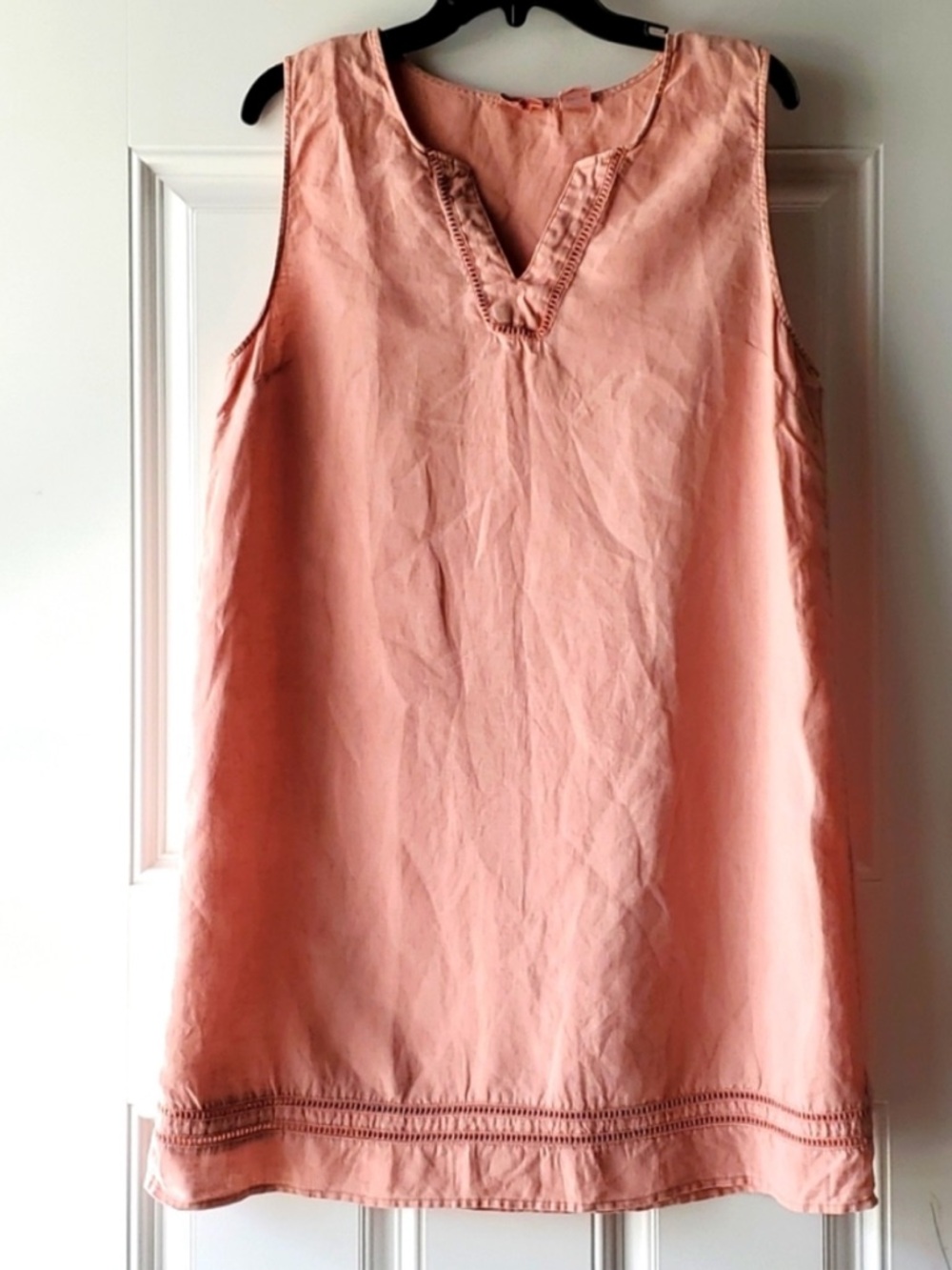 Sigrid Olsen Salmon Linen Sleeveless Dress